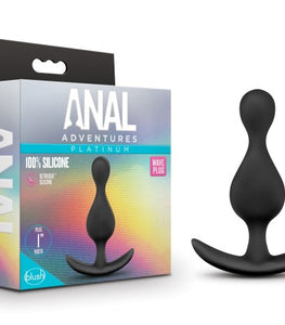 Anal Adventures Platinum Wave Plug Black Default Title