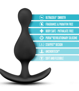 Anal Adventures Platinum Wave Plug Black Default Title