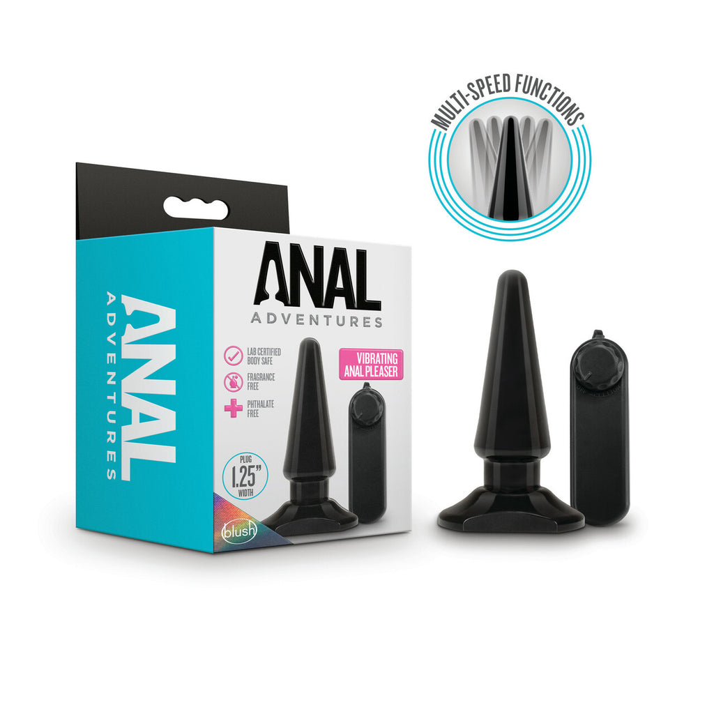 Anal Adventures Basic Vibrating Anal Pleaser Black Default Title