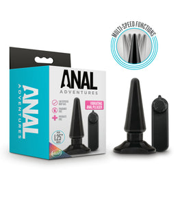 Anal Adventures Basic Vibrating Anal Pleaser Black Default Title