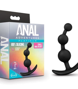 Anal Adventures Platinum Small Anal Beads Black