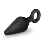 Anal Adventures Platinum Silicone Loop Plug - Small Black