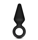 Anal Adventures Platinum Silicone Loop Plug - Small Black