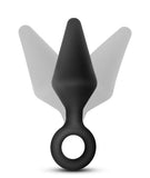 Anal Adventures Platinum Silicone Loop Plug - Small Black