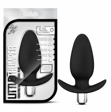 Luxe Little Thumper Black Anal Plug Default Title