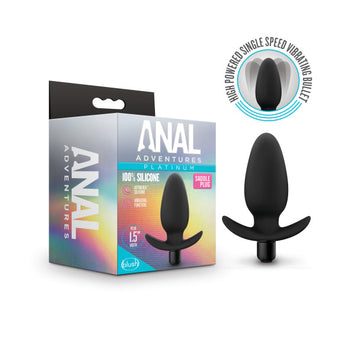 Anal Adventures Platinum Silicone Saddle Plug Black Default Title