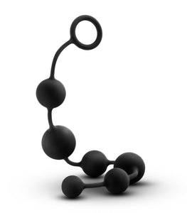 Anal Adventures Platinum Black Silicone Large Anal Beads Default Title