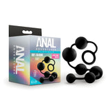 Anal Adventures Platinum Black Silicone Large Anal Beads Default Title
