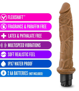 Dr Skin Cock Vibe #8 9.75 Mocha 