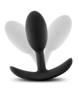 Anal Adventures Platinum Silicone Vibra Slim Plug Black