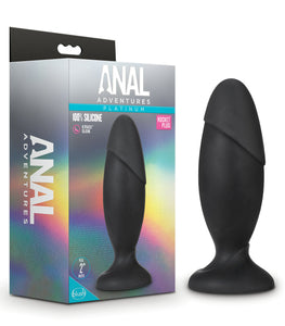 Anal Adventures Platinum Silicone Rocket Plug Black