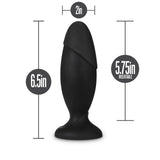 Anal Adventures Platinum Silicone Rocket Plug Black