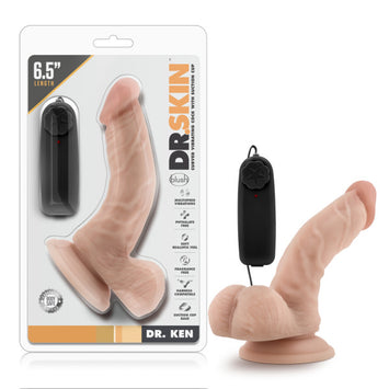 Dr Skin Dr Ken 6.5in Vibrating Cock W/ Suction Cup Vanilla Default Title