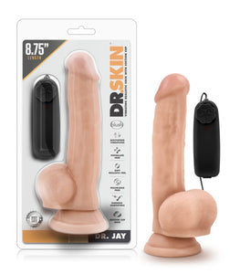 Dr Skin Dr Jay 8.75in Vibrating Cock W/ Suction Cup Vanilla