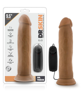 Dr. Skin Dr. Throb 9.5in Vibrating Cock W/ Suction Cup