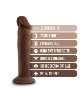 Dr Skin Plus 6in Poseable Dildo Chocolate