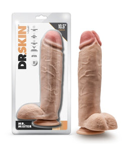 Dr. Skin Dr. Mister 10.5in Dildo W/ Balls Beige