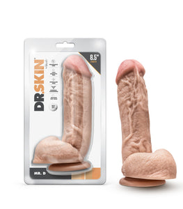 Dr. Skin Dr. D 8.5 In Dildo W/ Balls Beige