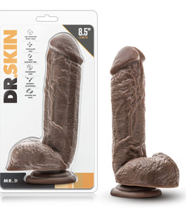 Dr Skin Mr D 8.5in Dildo W/ Suction Cup Chocolate