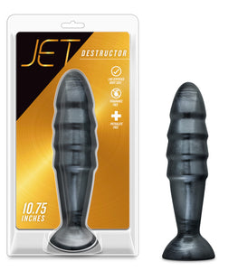 Jet Destructor Carbon Metallic Black Butt Plug Default Title