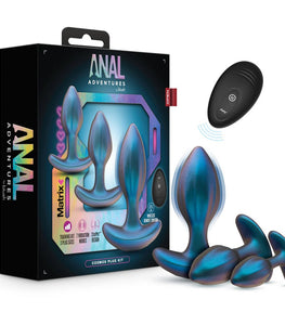 Anal Adventures Matrix Cosmos Plug Kit Lunar Blue