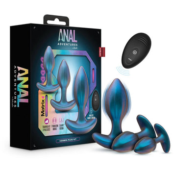 Anal Adventures Matrix Cosmos Plug Kit Lunar Blue Default Title