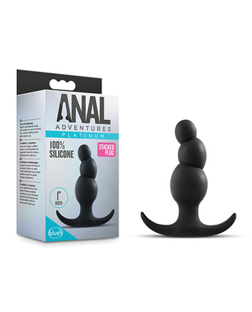 Anal Adventures Platinum Stacked Plug Black Default Title