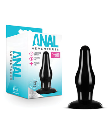Anal Adventures Pleasure Plug Black Default Title