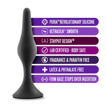 Anal Adventures Beginner Anal Plug Black Medium