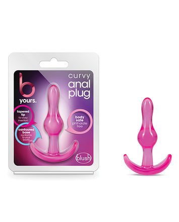 B Yours Curvy Anal Plug Pink Default Title
