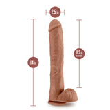 Au Naturel Daddy 14in Dildo Mocha