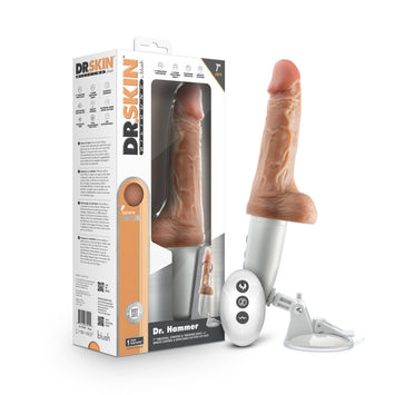 Dr Skin Silicone Dr Hammer 7in Thrusting Dildo W/ Handle Beige Default Title