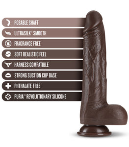 Dr Skin Dr Murphy 8in Dildo Thrusting Chocolate Default Title