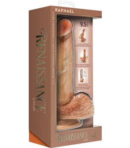 Renaissance Raphael 9.5 In Sliding Foreskin Dildo Tan