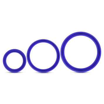 Performance Vs4 Pure Premium Silicone Cockring Set Indigo Blue