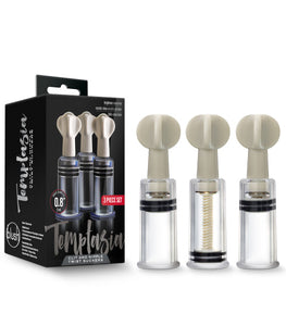 Temptasia Clit & Nipple Twist Suckers Set Of 3 Clear