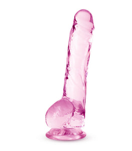 Naturally Yours 8in Rose Crystalline Dildo