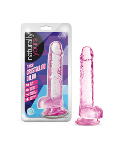 Naturally Yours 7in Rose Crystalline Dildo