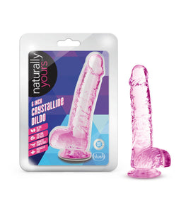 Naturally Yours 6in Rose Crystalline Dildo