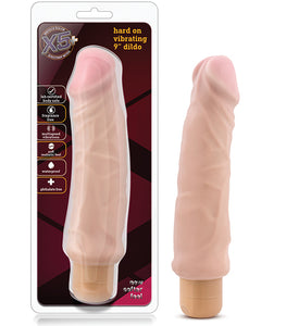 X5 9in Hard On Vib Dildo Natural