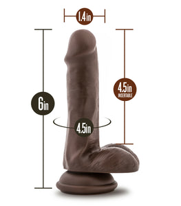 Dr Skin Silicone Dr Daniel 6in Dildo Chocolate