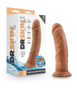 Dr Skin Glide 8in Self Lubricating Dildo Mocha