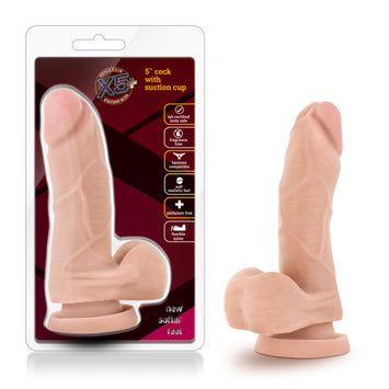 X5 5in Cock W/suction Cup Beige Default Title