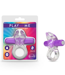 Play With Me Bull Vibrating C- Ring Purple