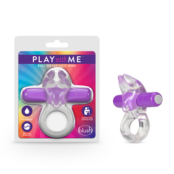 Play With Me Bull Vibrating C- Ring Purple Default Title