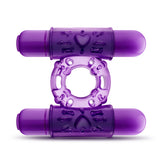 Play With Me Double Play Dual Vibrating Cockring Purple Default Title