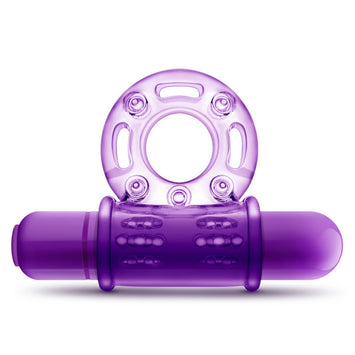 Play With Me Couples Play Vibrating Cockring Purple Default Title