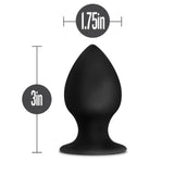 Anal Adventures Platinum Silicone Anal Stout Plug Black