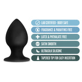 Anal Adventures Platinum Silicone Anal Stout Plug Black