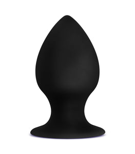 Anal Adventures Platinum Silicone Anal Stout Plug Black Large